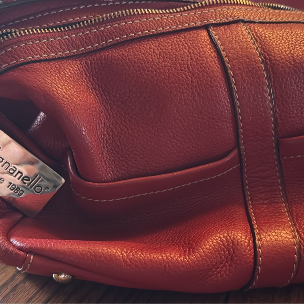 B. Makowsky Red Leather Handbag